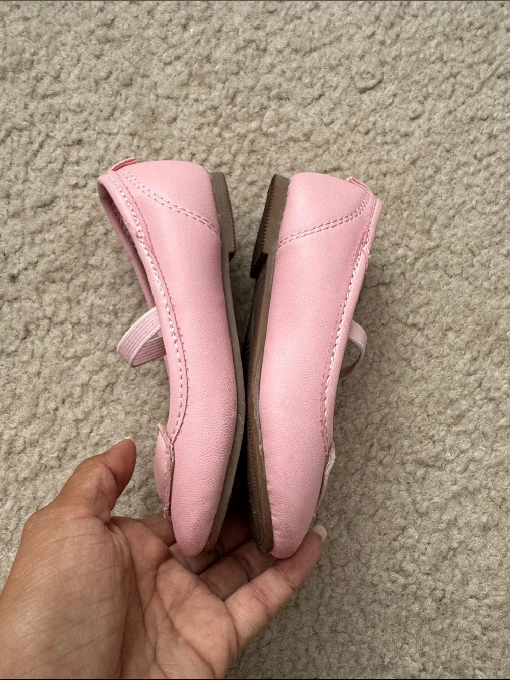 Carter's Pink Heart Mary Jane Ballet Flats - size 8